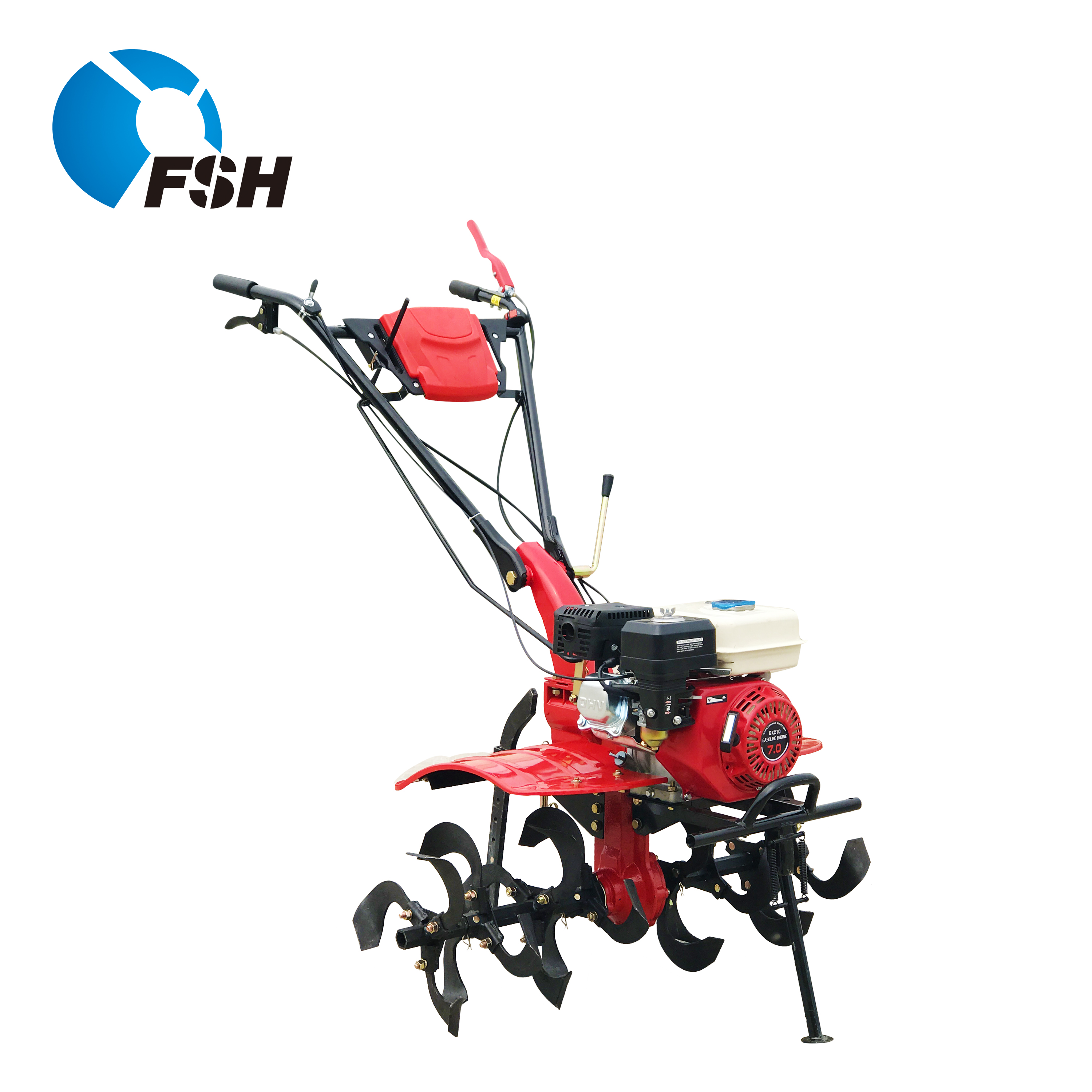 Hand Puash Gas Powered Walking Tractor Mini Cultivators Power Tiller