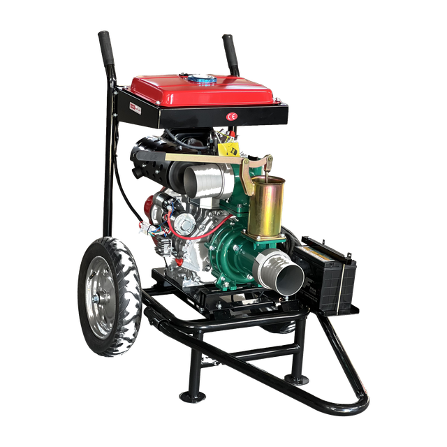 wheeled high pressure fire fighting pump for emergency water supply