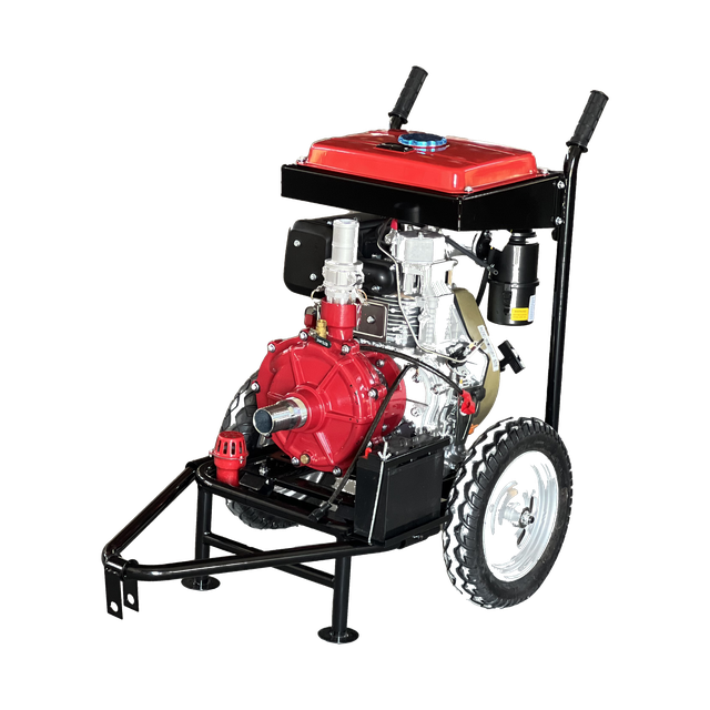 portable well kill pump with wheeled frame
