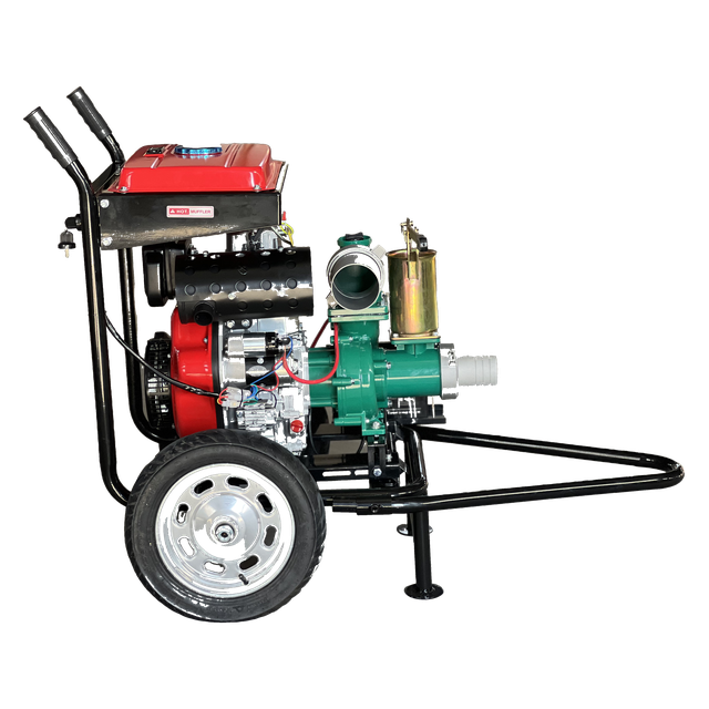 wheeled high pressure fire fighting pump for emergency water supply
