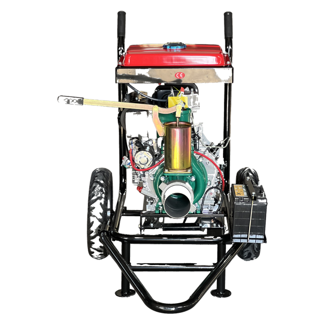 wheeled high pressure fire fighting pump for emergency water supply