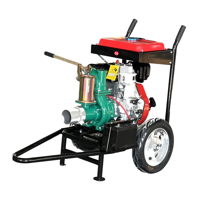 wheeled high pressure fire fighting pump for emergency water supply