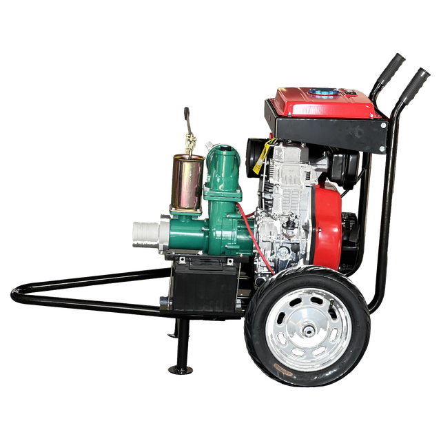 wheeled high pressure fire fighting pump for emergency water supply